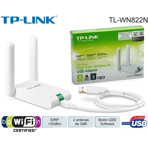 TL-WN822N - ANTENNA USB WIRELESS TP-LINK TL-WN822N 300MB - Tp-Link