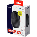 Trust Primo Mouse Bluetooth, Mouse Wireless per Laptop, 1000-1600 DPI, per Mano Sinistra e Destra, Batterie Incluse, Mouse Senza Fili Compatto per PC, Computer, Mac, Android - Nero